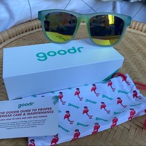 Goodr BFG sunglasses mirrored lense wide fit